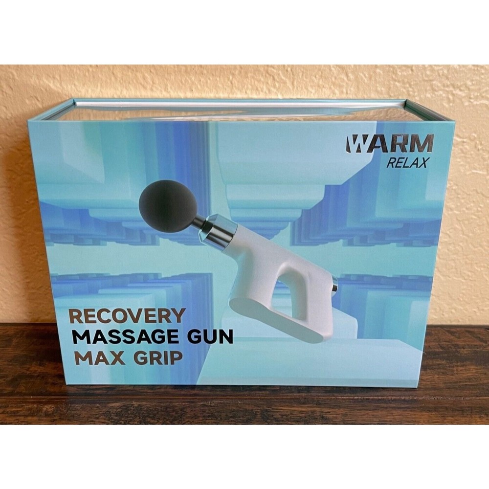 Warmrelax Massage Gun Max Grib with 4 Interchangeable Massage Heads New